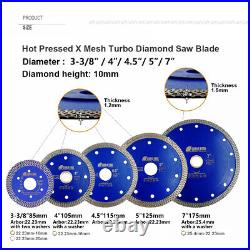2pcs/set 4-12 X Mesh Turbo Cutting Disc Diamond Saw Blade for Tile Ceramic