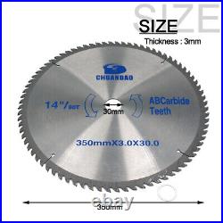 350mm Carbide Circular Saw Blade Cutting Wood Disc 40-120 Tooth With 30mm Bore