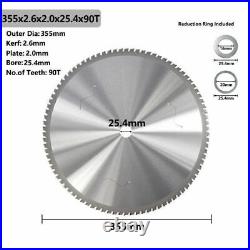 Circular Saw Blade For Metal 180/230/305/355mm/4/7/8 Bore 20/25.4mm 1Pc