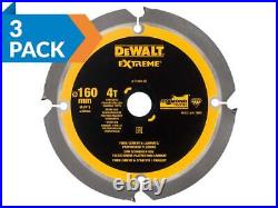 DEWALT DT1470QZX3 160mm x 20mm x 4t Extreme PCD Fibre Cement Saw Blade 3pk