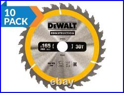 DEWALT DT1935QZX10 165mm x 20mm x 30t Construction Circular Saw Blade 10pk