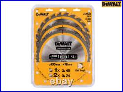 DEWALT DT1964 Construction Circular Saw Blade 3 Pack 305 x 30mm x 24T/48T/60T