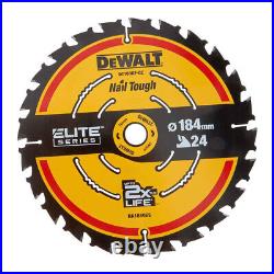 DeWalt DT10302-QZ Elite Series Circular Saw Blade 184mm x 16mm 24T (10 Pack)