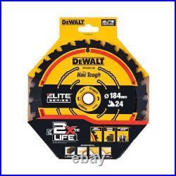 DeWalt DT10302-QZ Elite Series Circular Saw Blade 184mm x 16mm 24T (10 Pack)