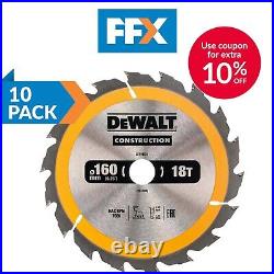 DeWalt DT1931QZX10 160x20mm 18T Construction Circular Saw Blade 10pk