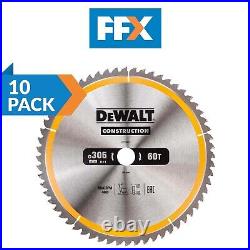DeWalt DT1960 Construction Circular Saw Blade 305mm x30mm 60T Carbide Tip 10Pk