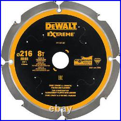 DeWalt PCD Fibre Cement Saw Blade 216mm 8T 30mm