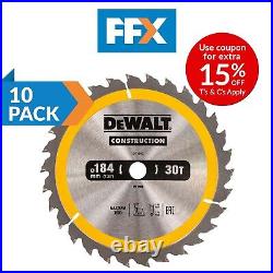 Dewalt DT1940QZ Construction Circular Saw Blade 184x16mm 30T AC 10 Pack DT1151