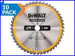 Dewalt DT1959QZ Construction Circular Saw Blade 305mm x 30mm 48T Nail Tough 10Pk