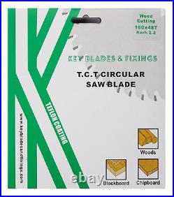 Key Blades and Fixings 160mm x 20mm x 2.2mm 48 T Circular saw blade 10 Pack