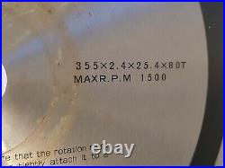Motomax Carbide Tipped Circular Saw Blade 355 x 2.4 x 25.4mm 80T (metal cutting)