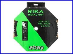 RIKA 305mm x 60T x 25.4mm Razor Pro TCT Cut Off Mild Steel/Ali Saw Blade 3pk