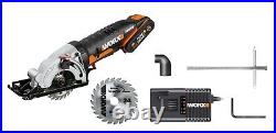 WORX WX527 18V WORXSAW Cordless Compact Circular Saw Battery Charger & Blade